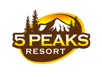 5 Peaks Resort logo design by kunejo