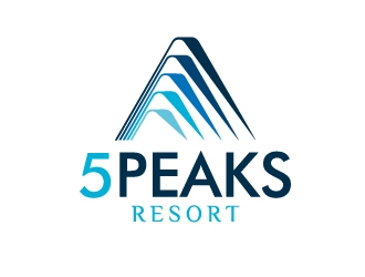 5 Peaks Resort logo design by Marianne