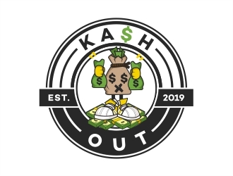 Kash out  logo design by Alfatih05