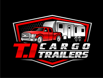 T.I Cargo Trailers logo design by haze