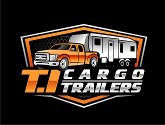 T.I Cargo Trailers logo design by haze