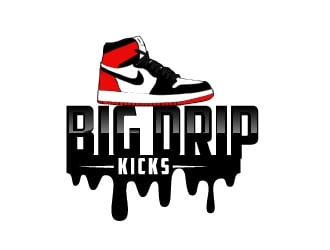 BIG DRIP KICKS logo design by AamirKhan