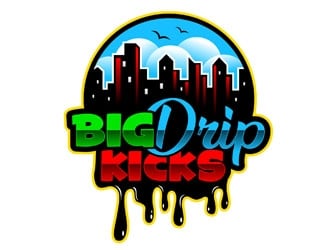 BIG DRIP KICKS logo design by DreamLogoDesign