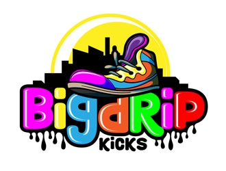 BIG DRIP KICKS logo design by DreamLogoDesign