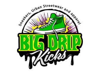 BIG DRIP KICKS logo design by DreamLogoDesign