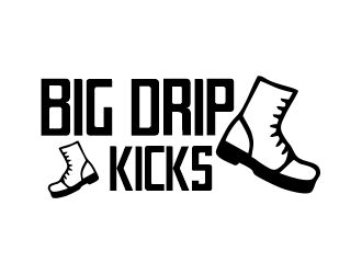 BIG DRIP KICKS logo design by Gwerth