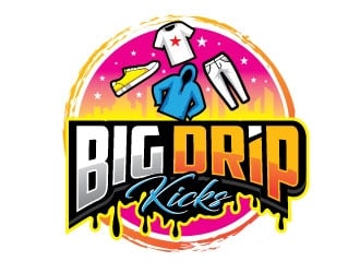 BIG DRIP KICKS logo design by REDCROW