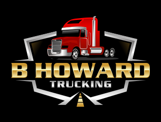 B HOWARD TRUCKING  logo design by hidro