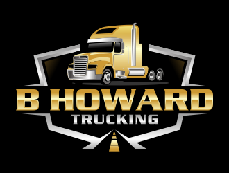 B HOWARD TRUCKING  logo design by hidro