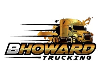 B HOWARD TRUCKING  logo design by AamirKhan