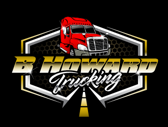 B HOWARD TRUCKING  logo design by PRN123