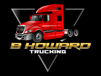 B HOWARD TRUCKING  logo design by Suvendu