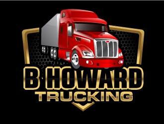 B HOWARD TRUCKING  logo design by Suvendu