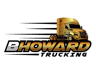 B HOWARD TRUCKING  logo design by AamirKhan