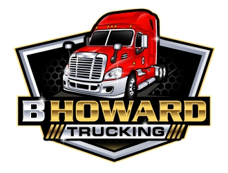 B HOWARD TRUCKING  logo design by LucidSketch