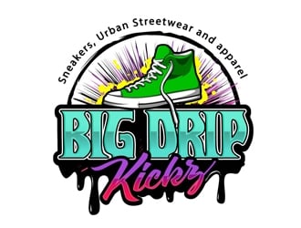 BIG DRIP KICKS logo design by DreamLogoDesign