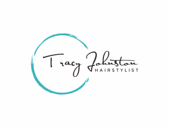 Tracy Johnston Hairstylist logo design by InitialD