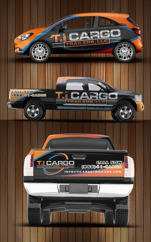 T.I Cargo Trailers logo design by MastersDesigns