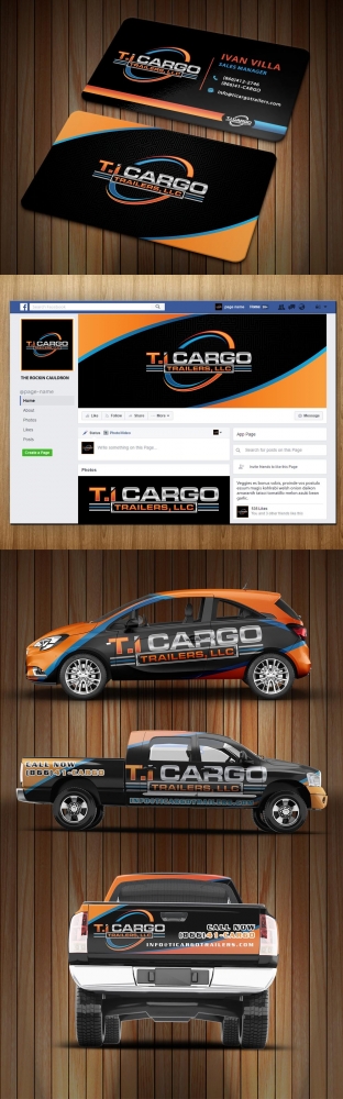 T.I Cargo Trailers logo design by MastersDesigns