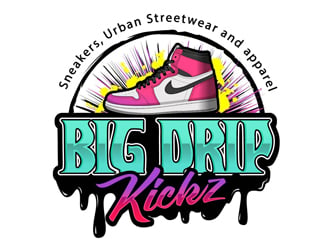 BIG DRIP KICKS logo design by DreamLogoDesign