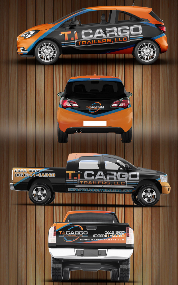 T.I Cargo Trailers logo design by MastersDesigns