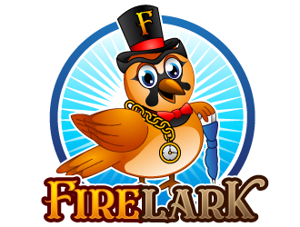 Firelark logo design by Suvendu