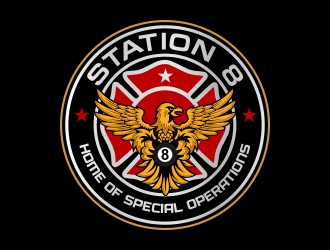 Station 8 logo design by rizuki