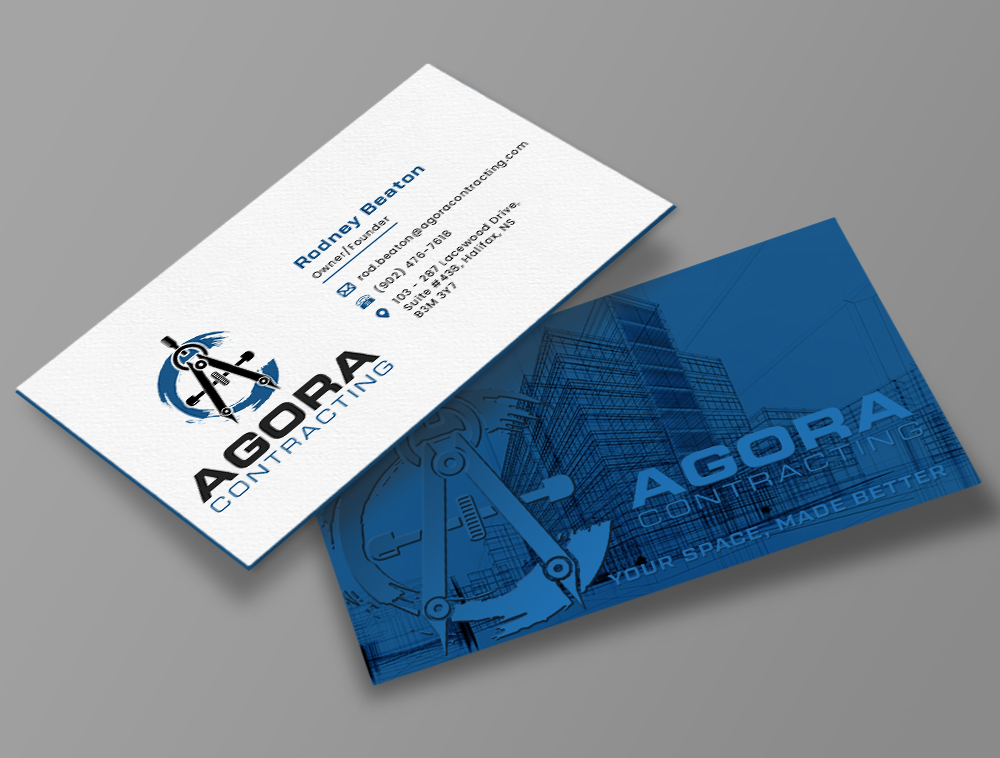 Agora Contracting logo design by Niqnish