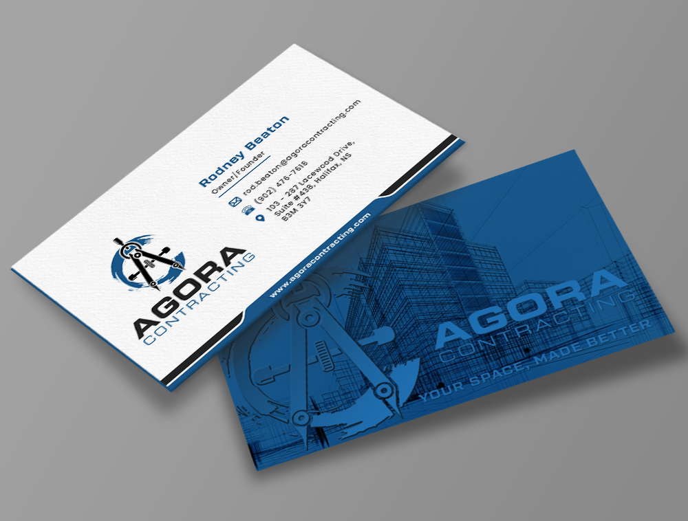 Agora Contracting logo design by Niqnish