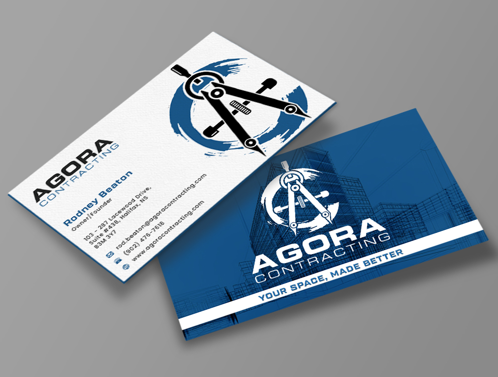 Agora Contracting logo design by Niqnish