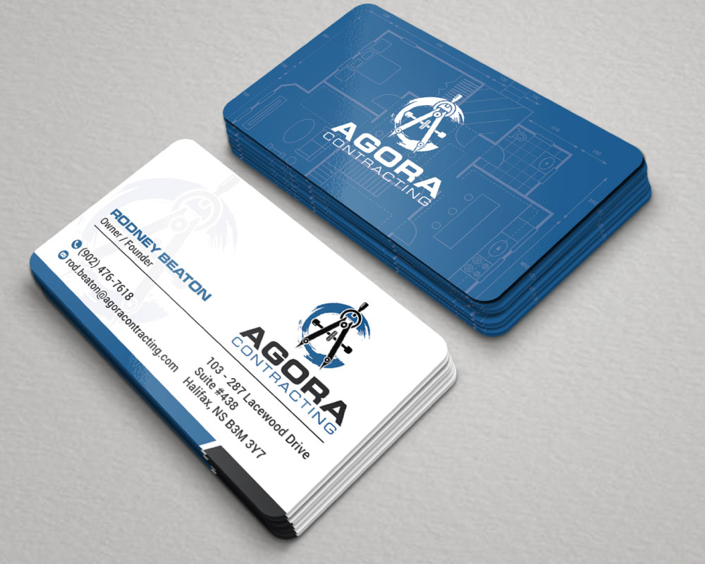 Agora Contracting logo design by Boomstudioz