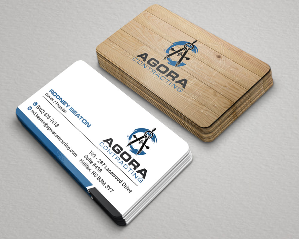 Agora Contracting logo design by Boomstudioz