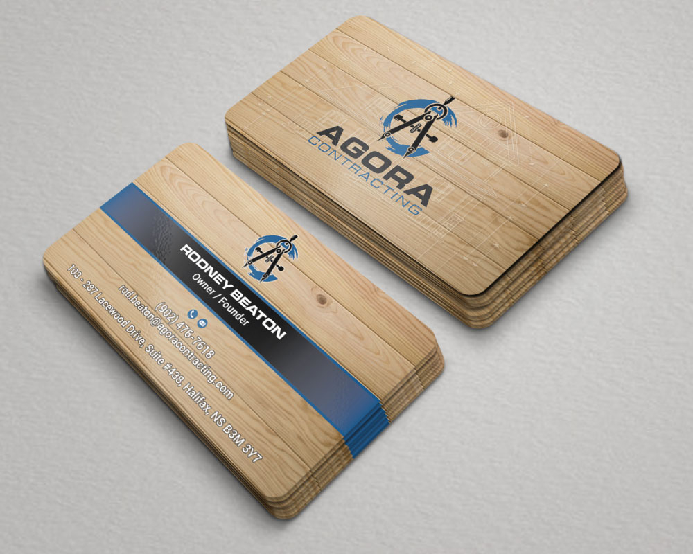 Agora Contracting logo design by Boomstudioz