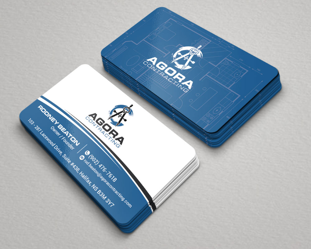 Agora Contracting logo design by Boomstudioz