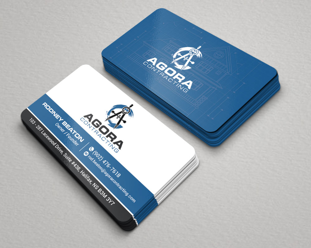 Agora Contracting logo design by Boomstudioz