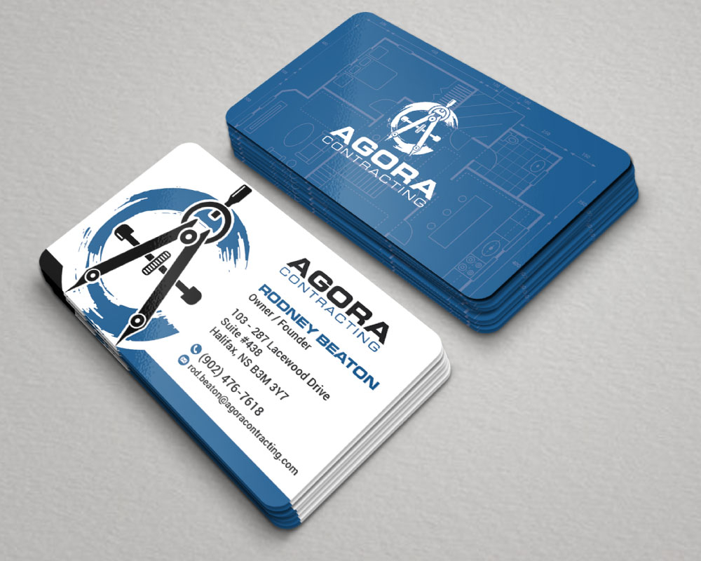 Agora Contracting logo design by Boomstudioz