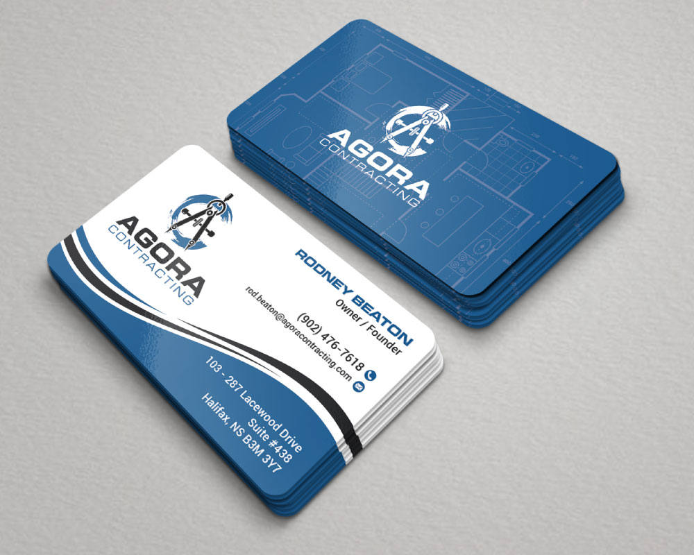 Agora Contracting logo design by Boomstudioz