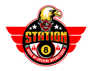 Station 8 logo design by DreamLogoDesign