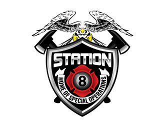 Station 8 logo design by DreamLogoDesign