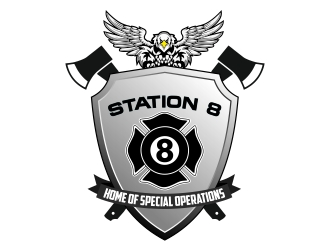 Station 8 logo design by rizuki