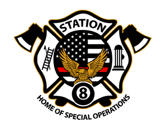 Station 8 logo design by DreamLogoDesign