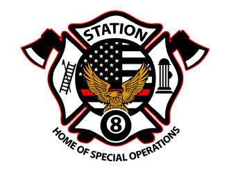 Station 8 logo design by DreamLogoDesign