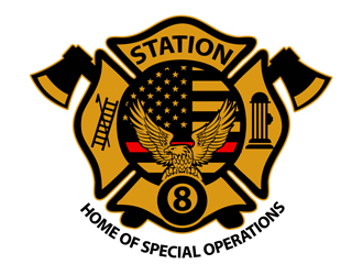 Station 8 logo design by DreamLogoDesign