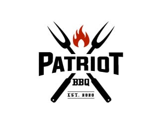 Patriot BBQ  logo design by aryamaity