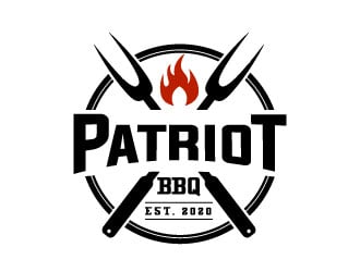 Patriot BBQ  logo design by aryamaity