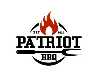 Patriot BBQ  logo design by aryamaity