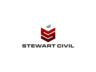 Stewart Civil logo design by bombers