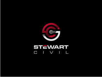 Stewart Civil logo design by Susanti