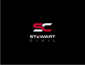 Stewart Civil logo design by Susanti