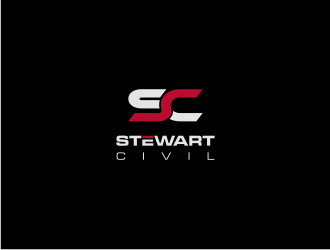 Stewart Civil logo design by Susanti